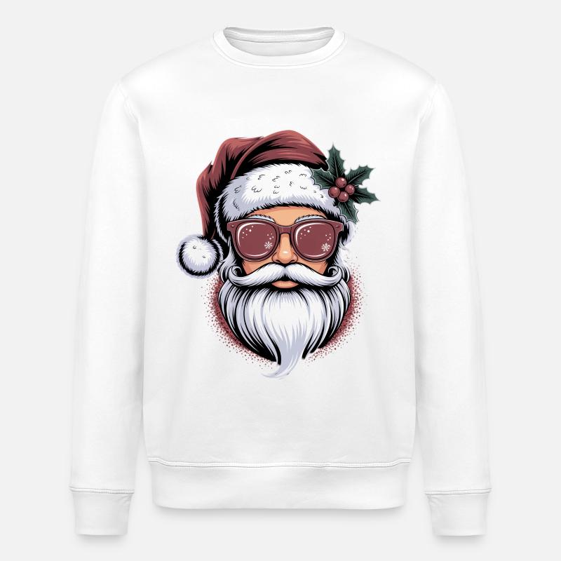 Lunettes de soleil Hipster Santa - Sweat bio ROLLER Stanley/Stella Unisexe - blanc
