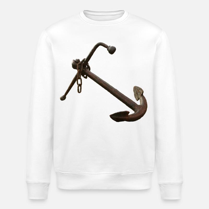 Verrosteter Anker Nautik - Stanley/Stella Unisex Bio-Sweatshirt ROLLER - Weiß