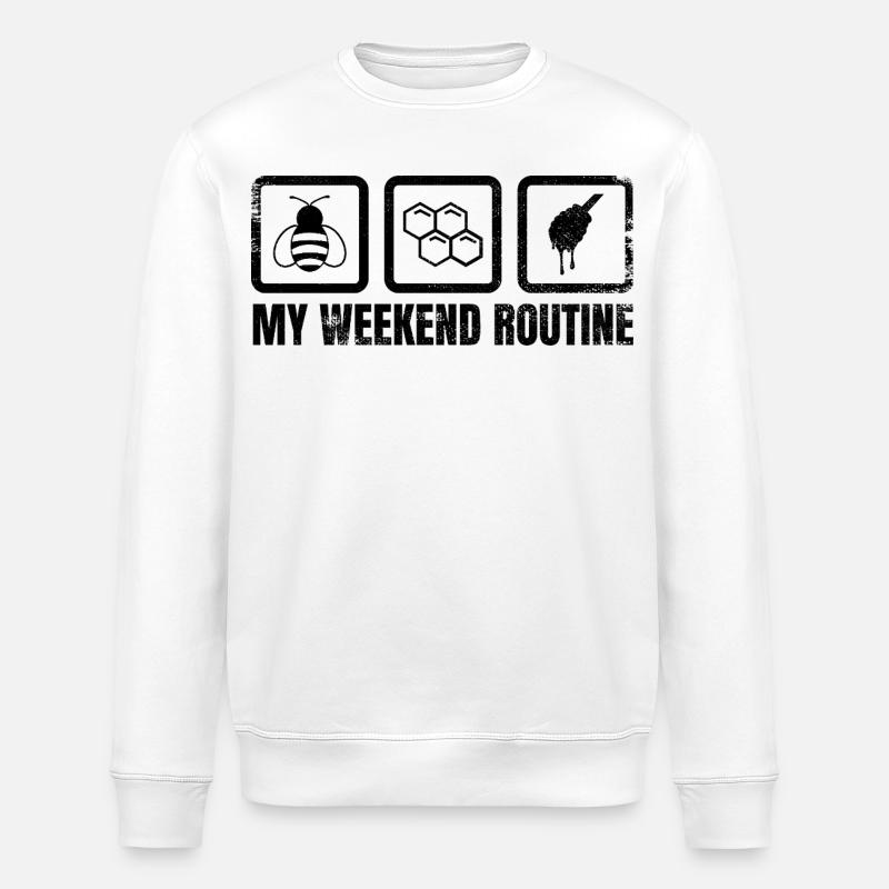 Routine de l’apiculteur - Sweat bio ROLLER Stanley/Stella Unisexe - blanc