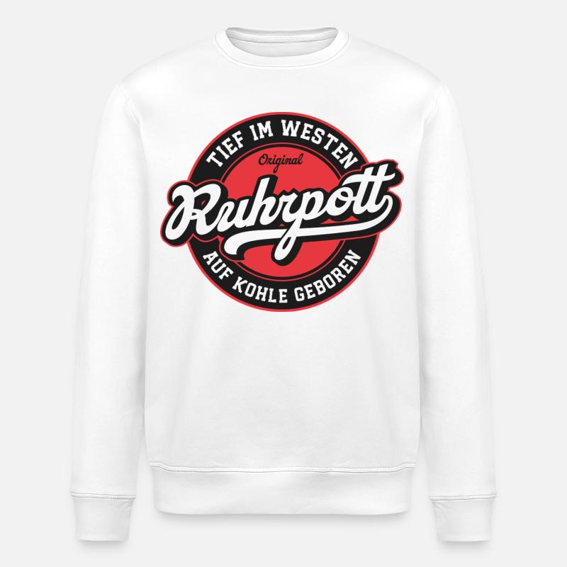 Ruhrpott Original Kreis Logo - Stanley/Stella Unisex Bio-Sweatshirt ROLLER - Weiß