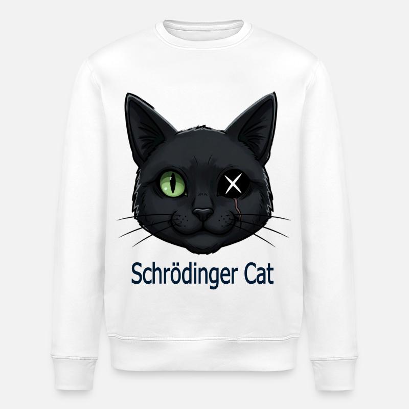 Schrödinger Katze - Stanley/Stella Unisex Bio-Sweatshirt ROLLER - Weiß
