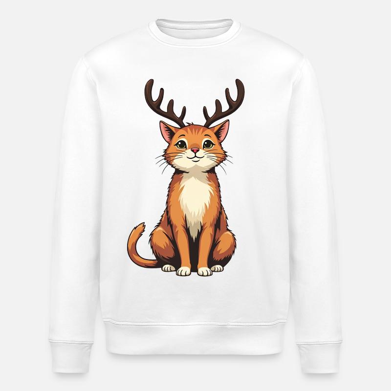 Renne Chat - Sweat bio ROLLER Stanley/Stella Unisexe - blanc