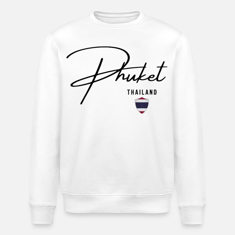Elegantes Design Phuket, thailändischer Stolz - Stanley/Stella Unisex Bio-Sweatshirt ROLLER - Weiß