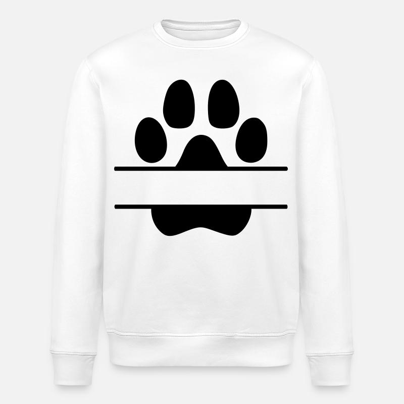 Hundepfoten Namensschild - Stanley/Stella Unisex Bio-Sweatshirt ROLLER - Weiß