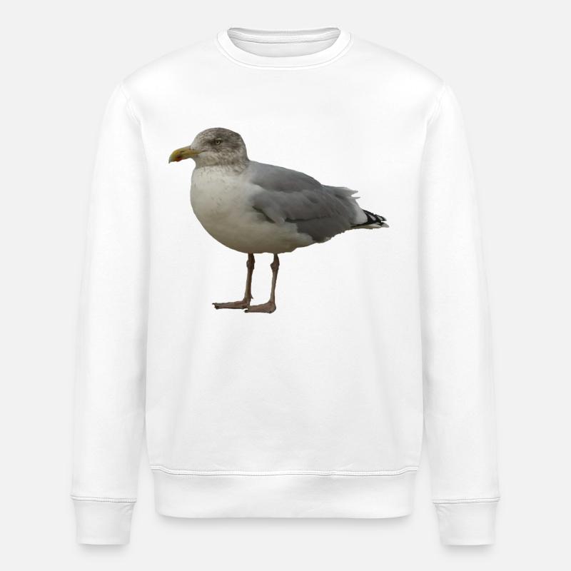 Mouette sur la plage Illustration - Sweat bio ROLLER Stanley/Stella Unisexe - blanc