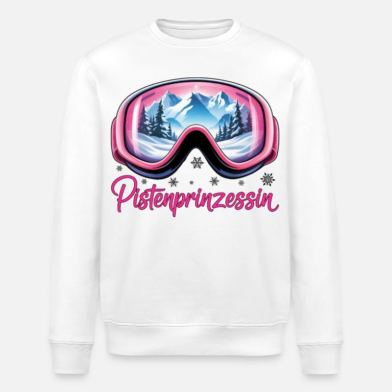 Pistenprinzessin - Stanley/Stella Unisex Bio-Sweatshirt ROLLER - Weiß