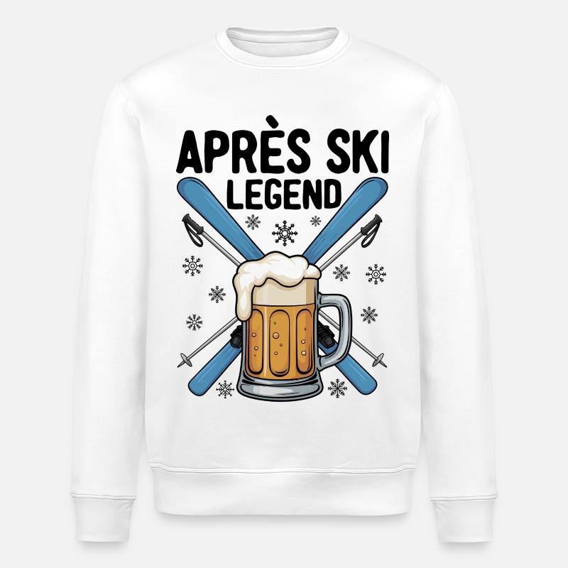 Après Ski Legend - Stanley/Stella Unisex Bio-Sweatshirt ROLLER - Weiß