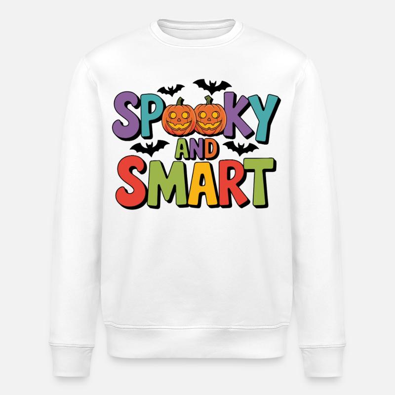 Spooky and Smart Halloween Design - Stanley/Stella Unisex Bio-Sweatshirt ROLLER - Weiß