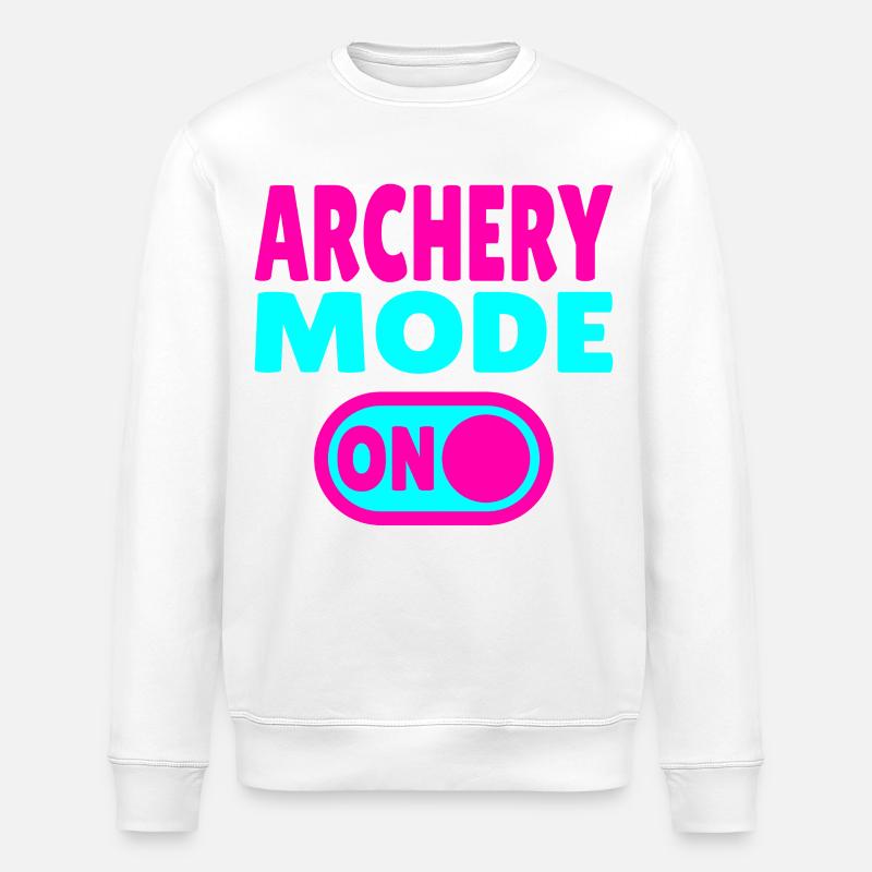 Archery Mode ON - Stanley/Stella ROLLER Unisex Organic Sweatshirt - white