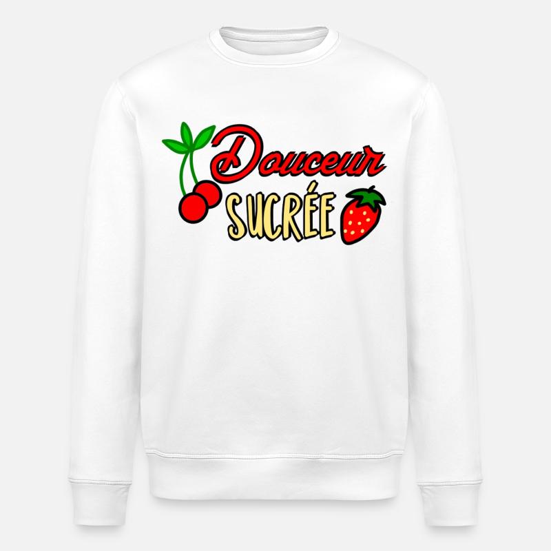Kirsch-Erdbeer-Süße Leckerei - Stanley/Stella Unisex Bio-Sweatshirt ROLLER - Weiß