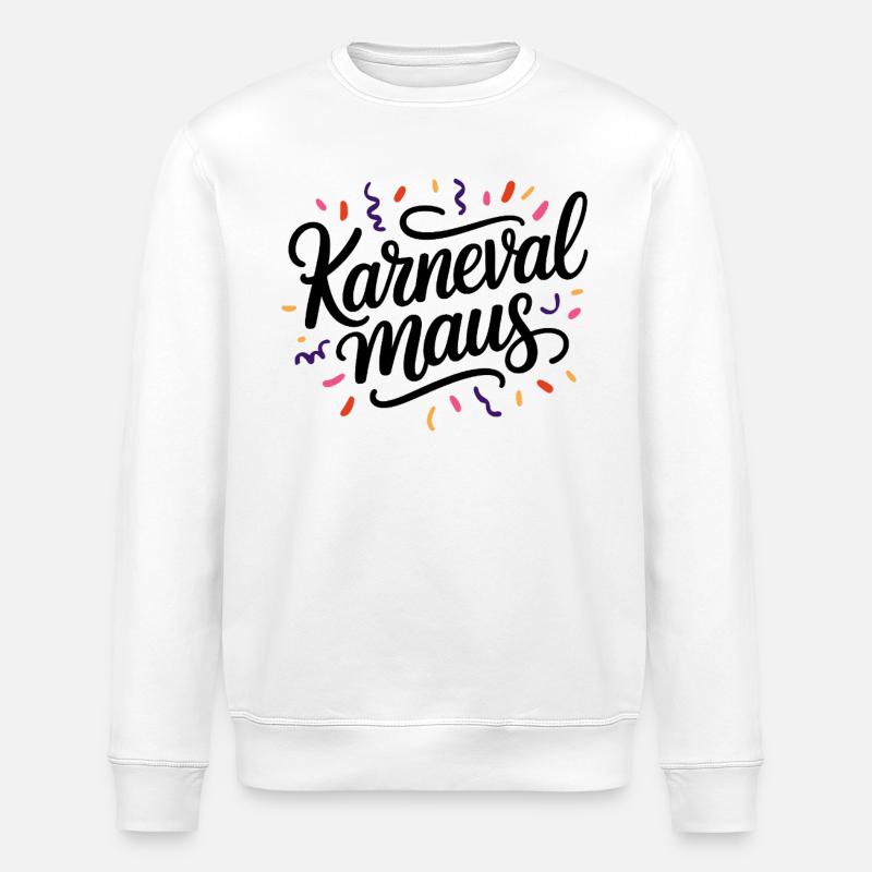 Carnival Mouse Confetti Costume Carnival - Stanley/Stella ROLLER Unisex Organic Sweatshirt - white