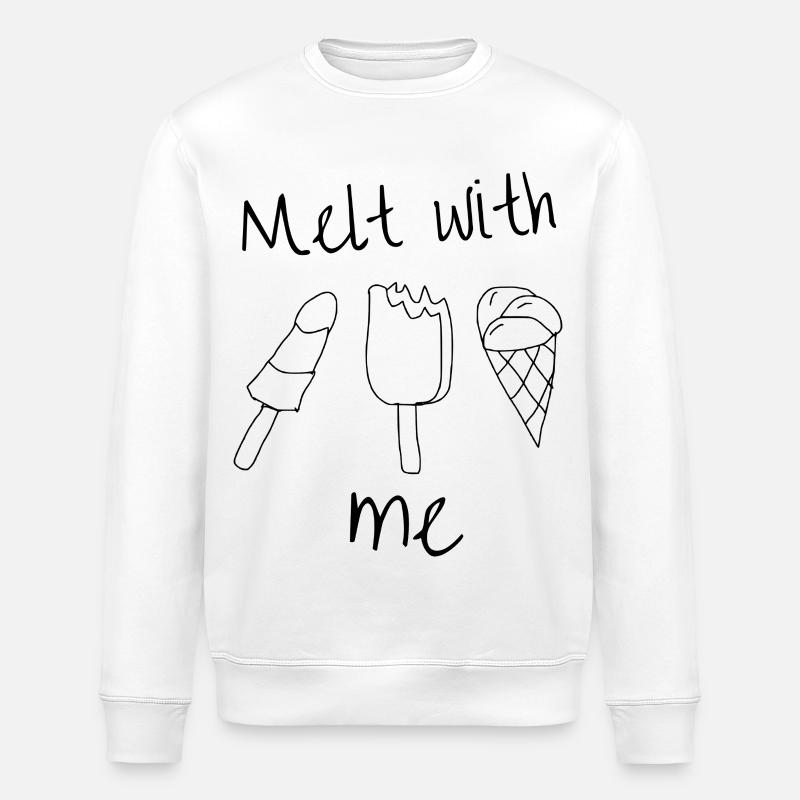 Melt with me | Eiscreme - Stanley/Stella ROLLER Unisex Organic Sweatshirt - white
