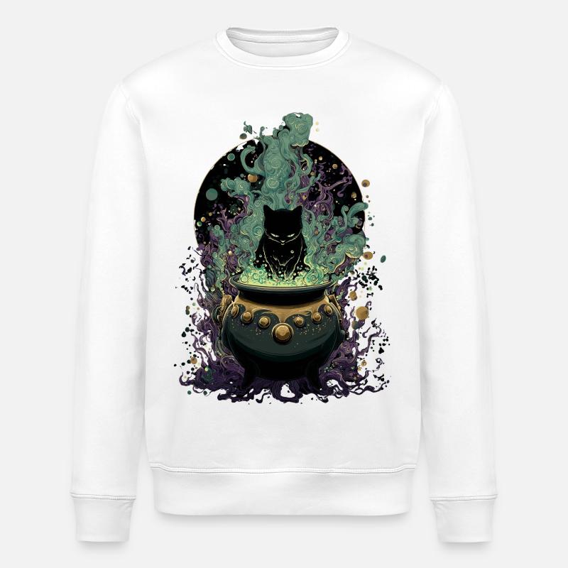 Potion Master Chat Conception Magique - Sweat bio ROLLER Stanley/Stella Unisexe - blanc