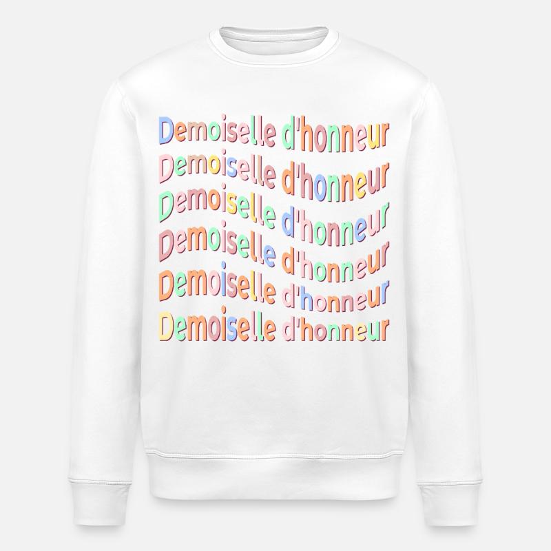 Brautjungfer Freunde Braut - Stanley/Stella Unisex Bio-Sweatshirt ROLLER - Weiß