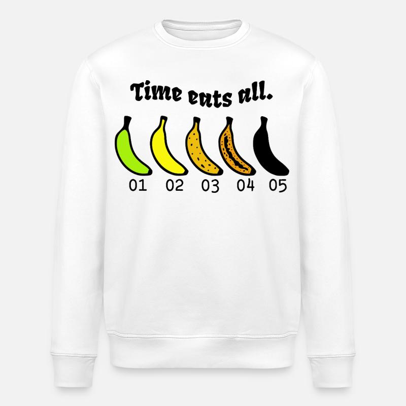 Cycle de vie de la banane - Sweat bio ROLLER Stanley/Stella Unisexe - blanc