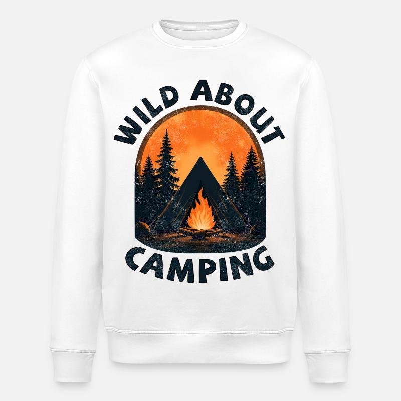 Passionné de camping - Sweat bio ROLLER Stanley/Stella Unisexe - blanc