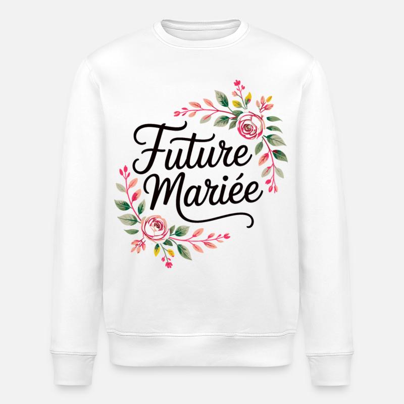 Team Mariage EVJF Future Mariée - Sweat bio ROLLER Stanley/Stella Unisexe - blanc