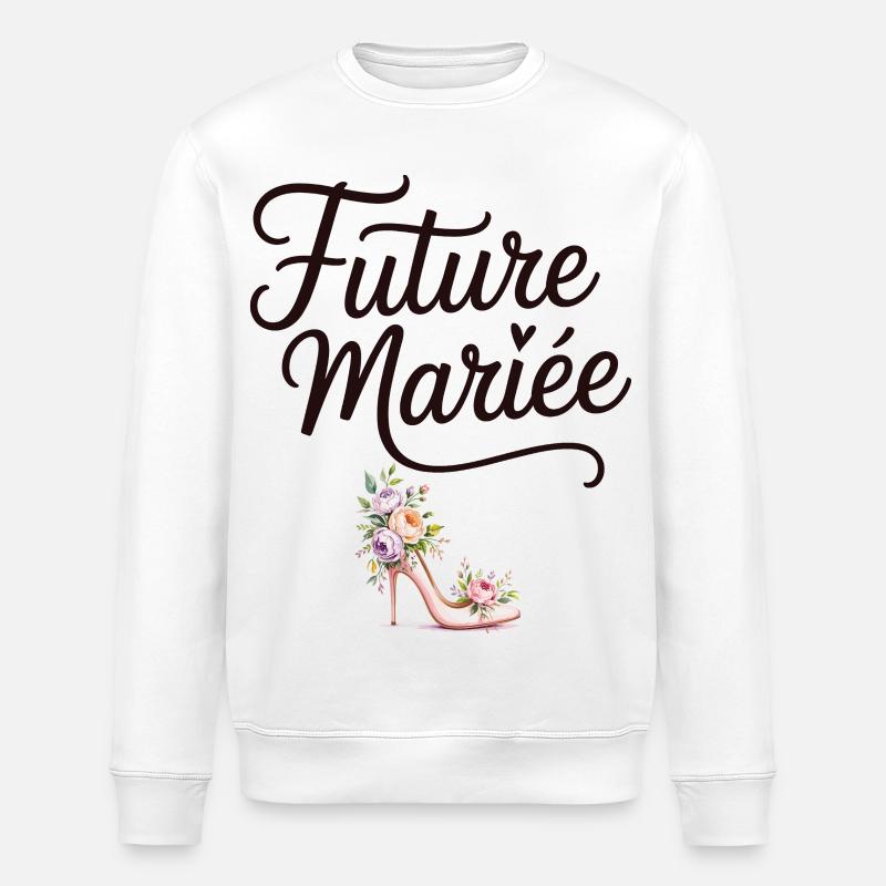 Team Mariage EVJF Future Mariée - Sweat bio ROLLER Stanley/Stella Unisexe - blanc