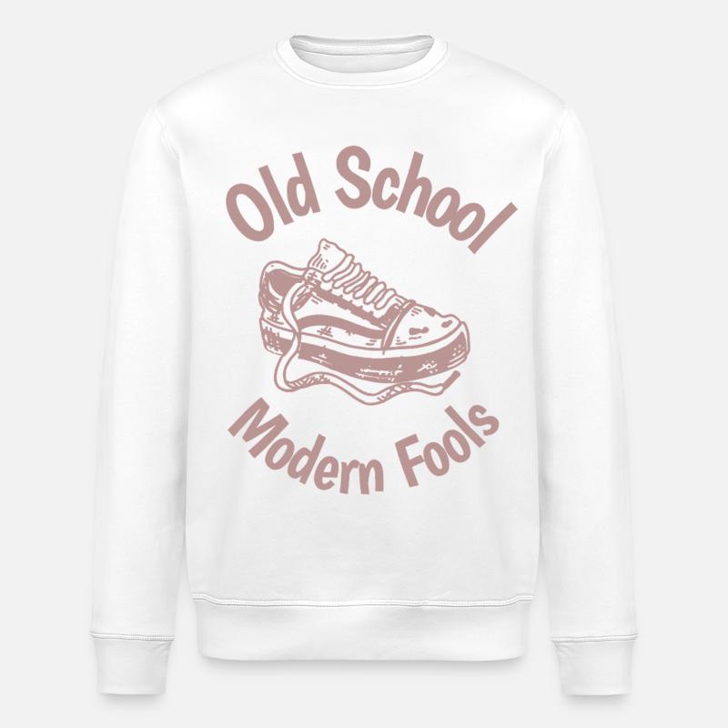 Old School Sneaker Logo Fools - Stanley/Stella Unisex Bio-Sweatshirt ROLLER - Weiß