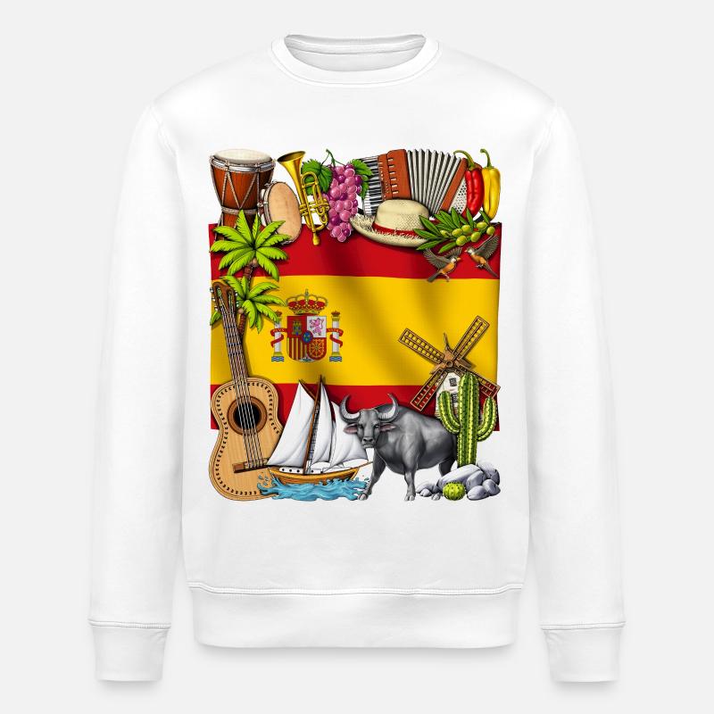 Espagne - Sweat bio ROLLER Stanley/Stella Unisexe - blanc