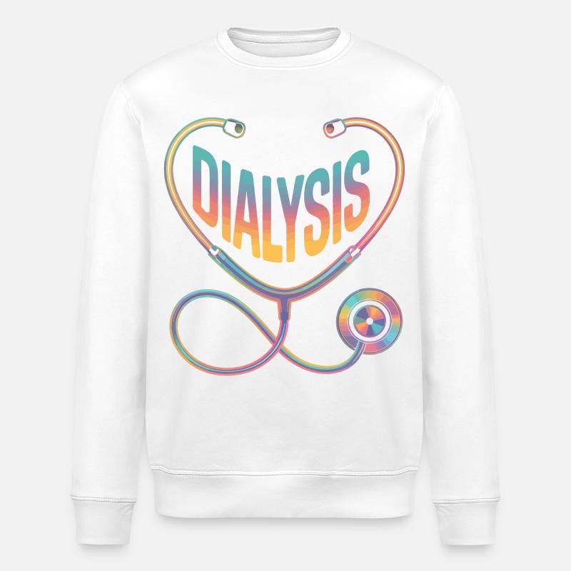 Rainbow Diagnostic Stethoscope - Stanley/Stella ROLLER Unisex Organic Sweatshirt - white