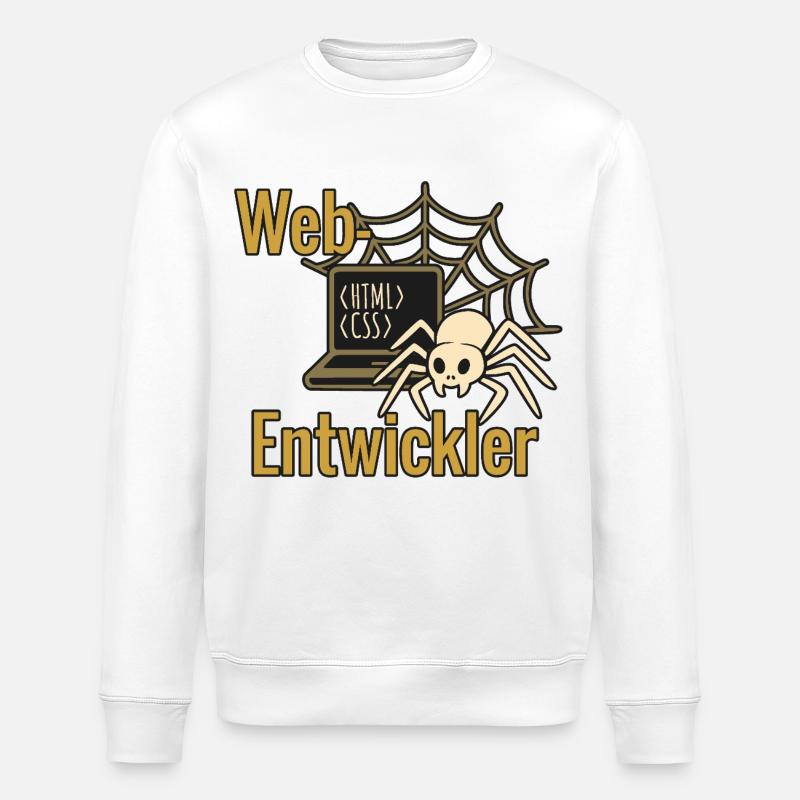 Web Developer - Halloween 2025 - Stanley/Stella ROLLER Unisex Organic Sweatshirt - white