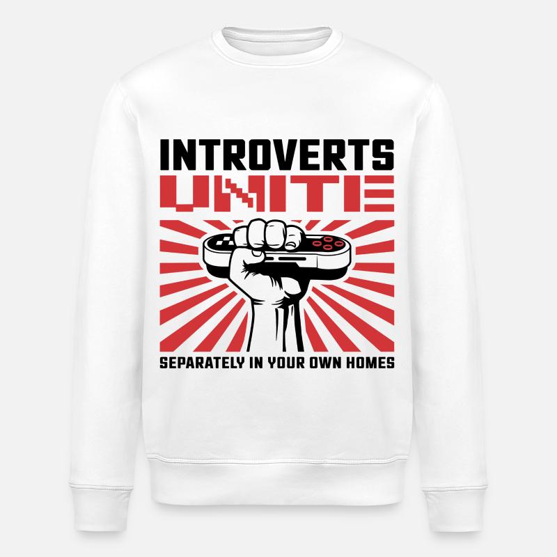 Rayons du poing unis - Sweat bio ROLLER Stanley/Stella Unisexe - blanc