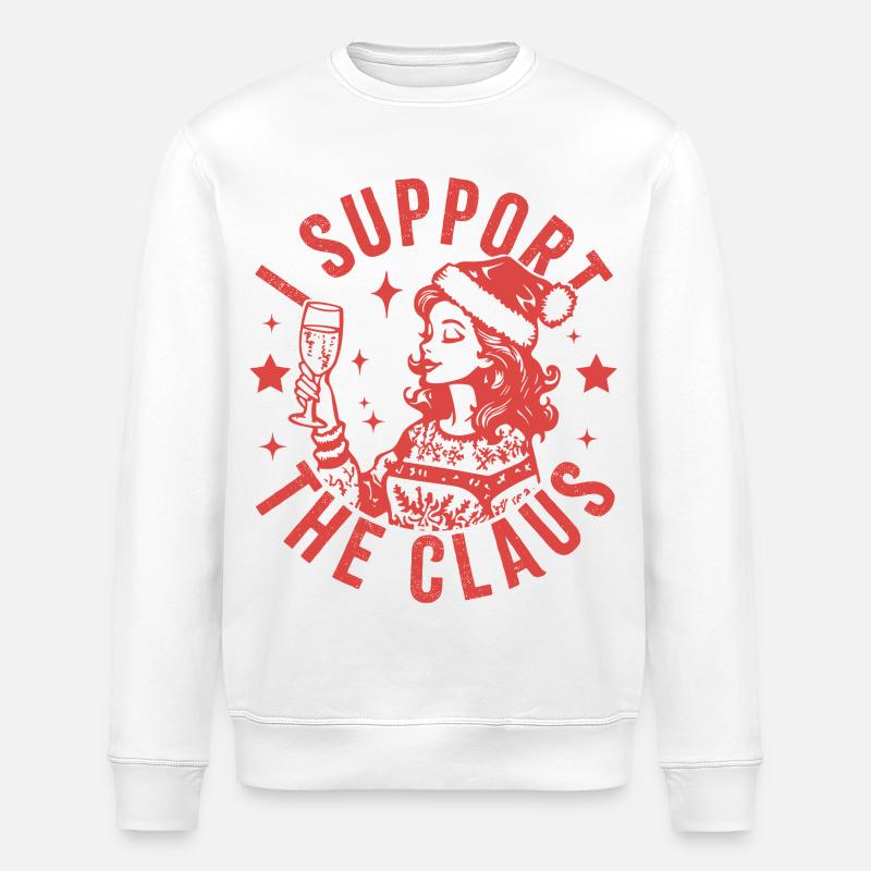 Ich unterstütze den Claus - Stanley/Stella Unisex Bio-Sweatshirt ROLLER - Weiß