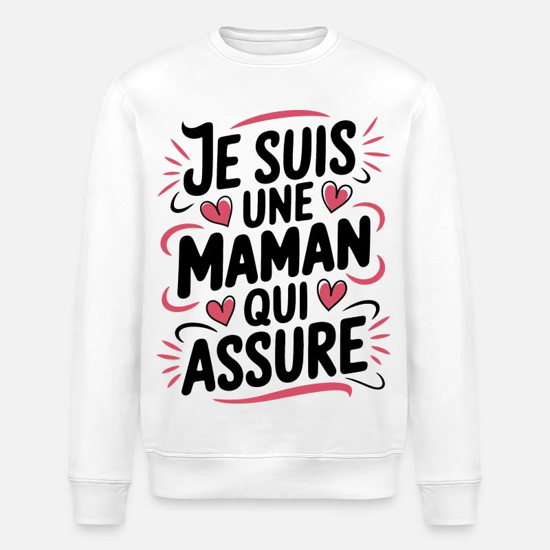 Ich bin eine Mutter, die versichert - Stanley/Stella Unisex Bio-Sweatshirt ROLLER - Weiß