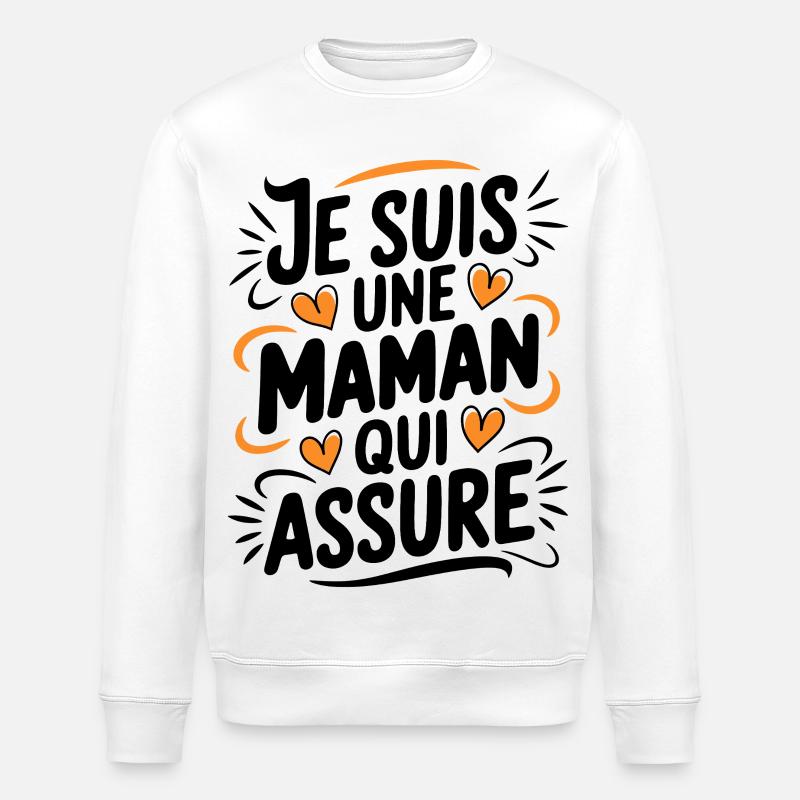Ich bin eine Mutter, die versichert - Stanley/Stella Unisex Bio-Sweatshirt ROLLER - Weiß