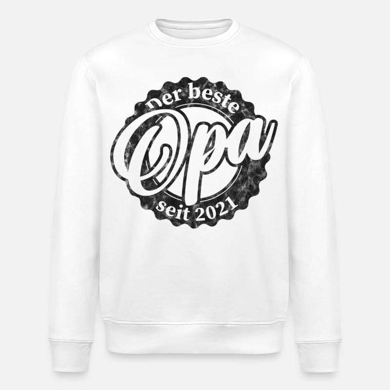 Der Beste Opa seit 2021 - Stanley/Stella Unisex Bio-Sweatshirt ROLLER - Weiß