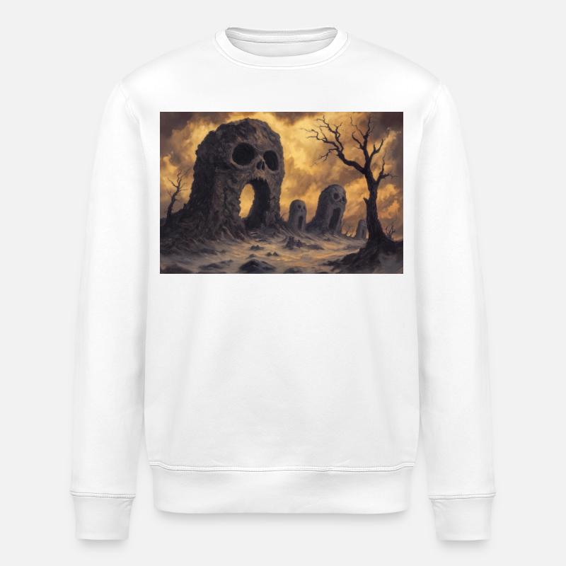 Dark Fantasy Horror Illustration - Stanley/Stella Unisex Bio-Sweatshirt ROLLER - Weiß