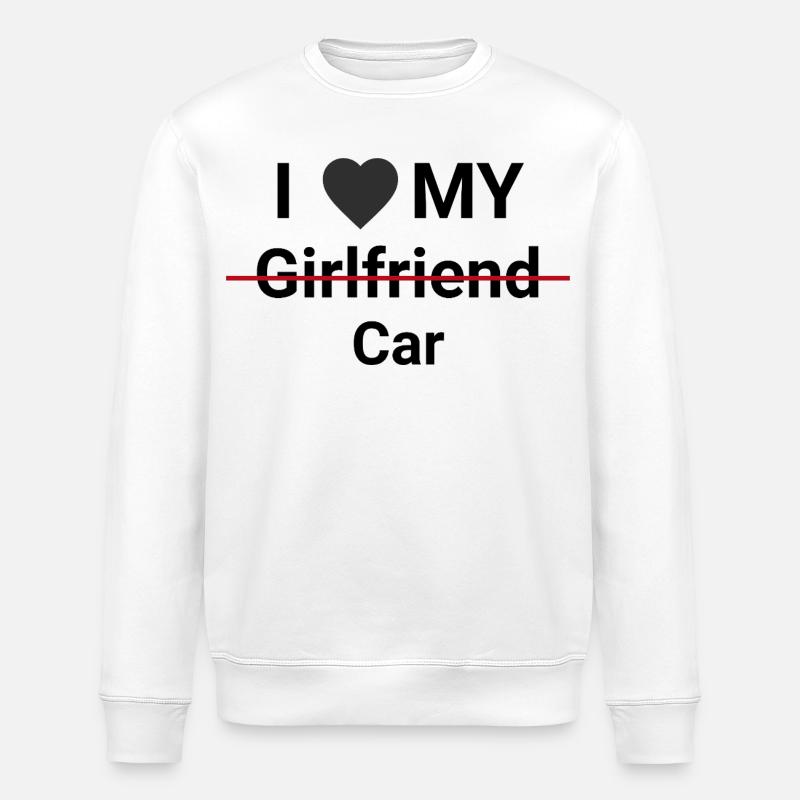 I Love My Car - Stanley/Stella Unisex Bio-Sweatshirt ROLLER - Weiß