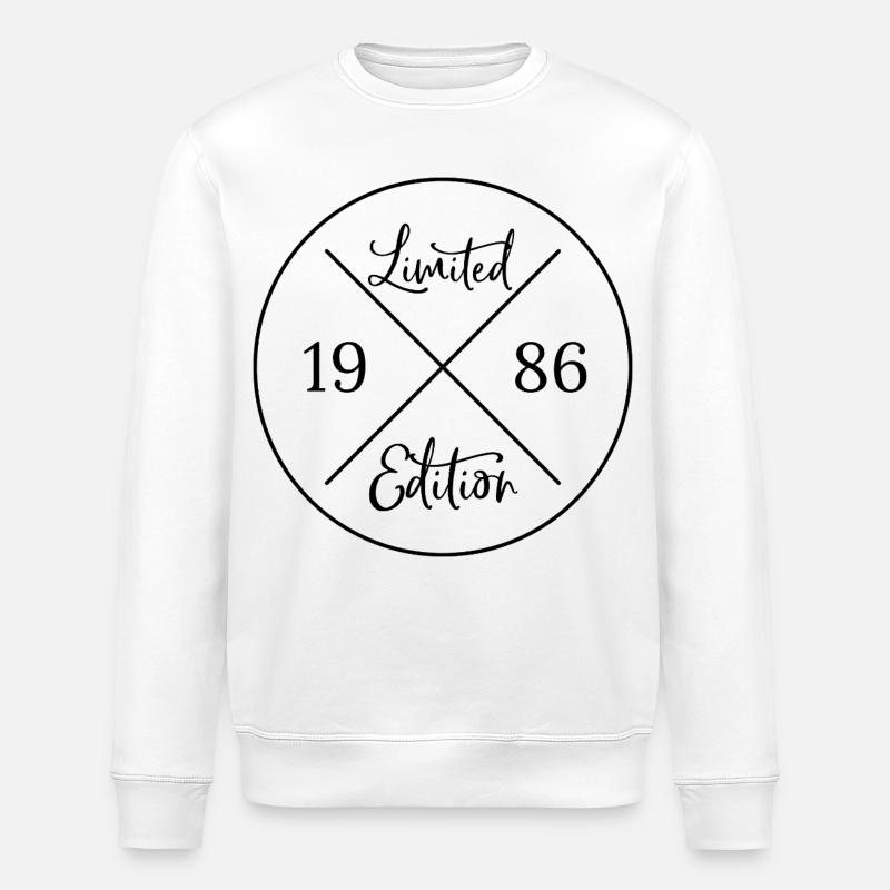 Limited edition 1986 - 40. Geburtstag Geschenk - Stanley/Stella Unisex Bio-Sweatshirt ROLLER - Weiß