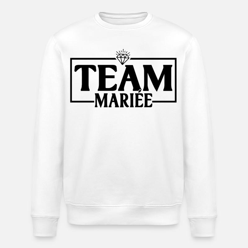 Team Mariée design EVJF élégant - Sweat bio ROLLER Stanley/Stella Unisexe - blanc