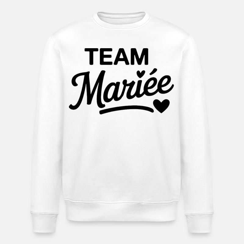 Team Braut gestaltet eleganten Junggesellenabschied - Stanley/Stella Unisex Bio-Sweatshirt ROLLER - Weiß