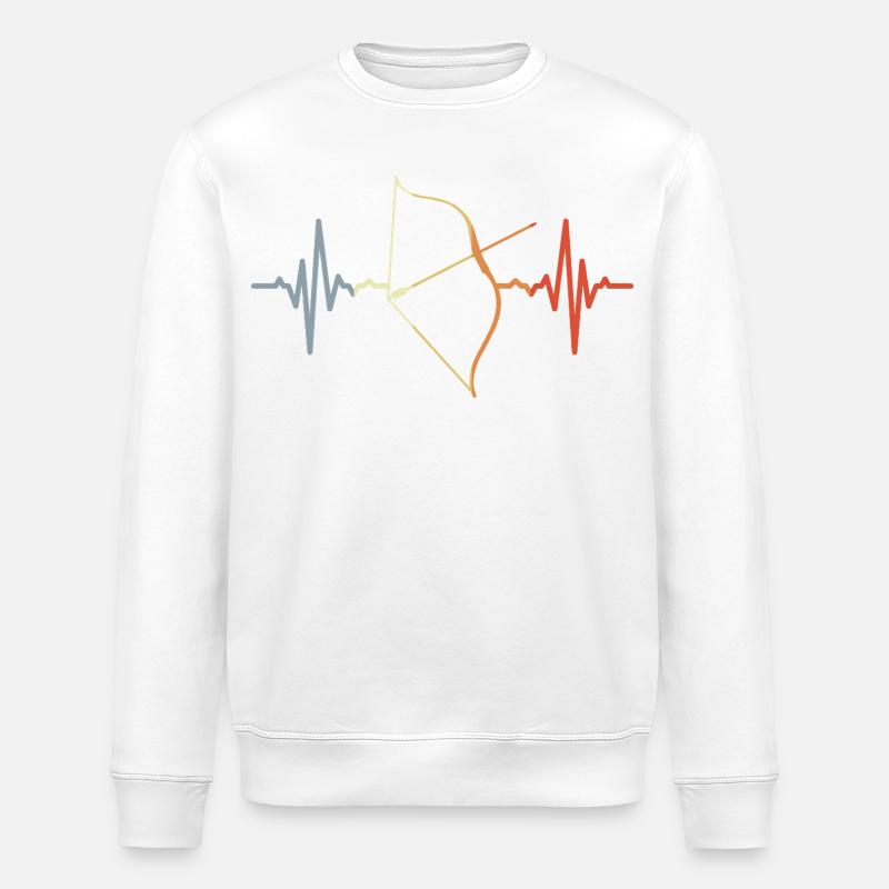 Cardiogramme d’arc composite - Sweat bio ROLLER Stanley/Stella Unisexe - blanc