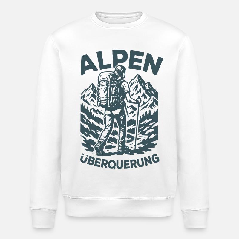 Alpen Überquerung - Wandern - Damen - Stanley/Stella Unisex Bio-Sweatshirt ROLLER - Weiß