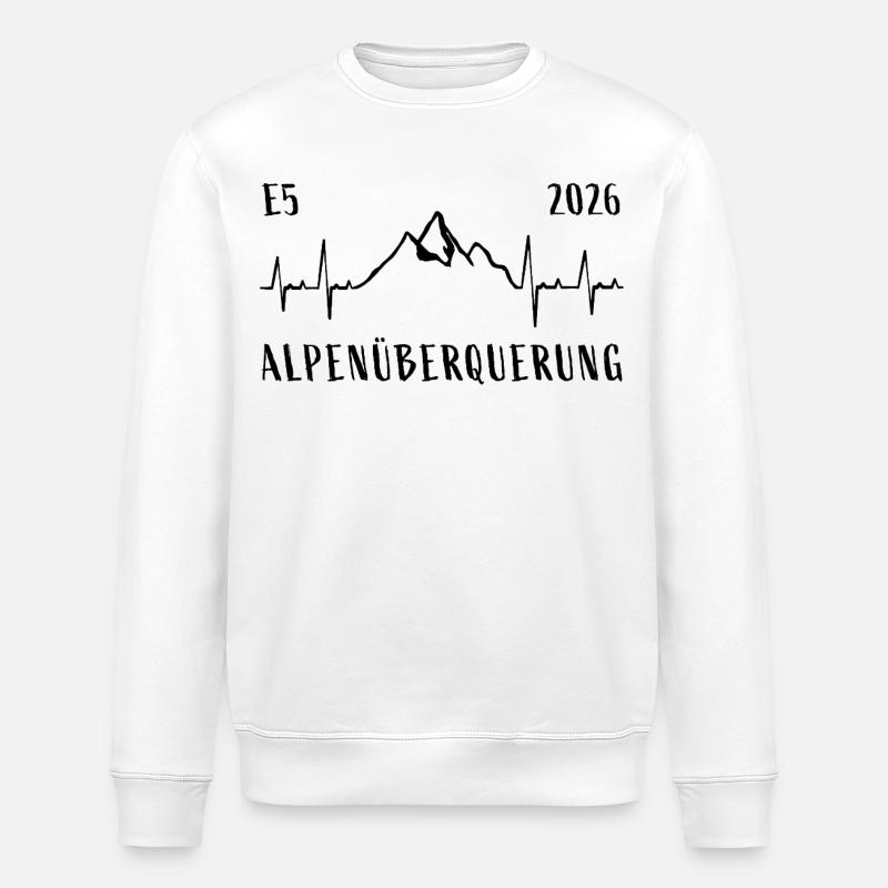 Alpenüberquerung E5 2026 - Stanley/Stella Unisex Bio-Sweatshirt ROLLER - Weiß