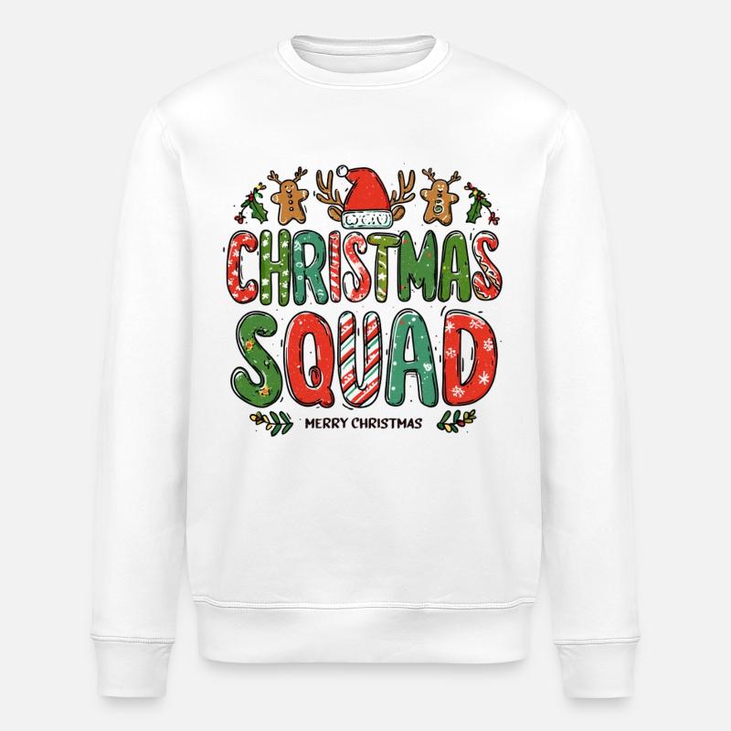 Weihnachts Squad - Stanley/Stella Unisex Bio-Sweatshirt ROLLER - Weiß