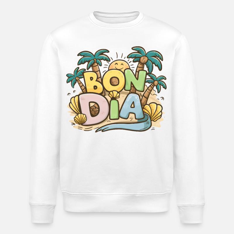 Gift Souvenir Bon Dia Cultural Expression Cata - Stanley/Stella ROLLER Unisex Organic Sweatshirt - white