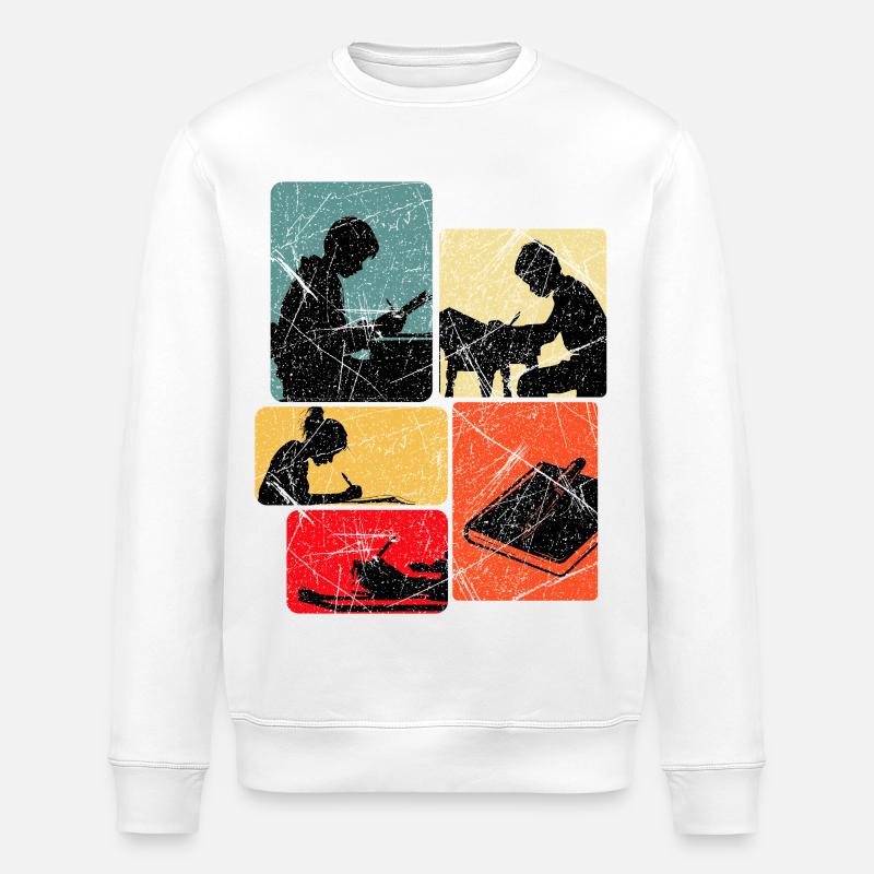 Écrivain Auteur Écrivain Écriture Cadeau - Sweat bio ROLLER Stanley/Stella Unisexe - blanc