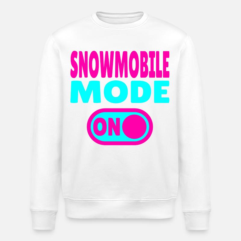 Snowmobile Mode ON - Stanley/Stella ROLLER Unisex Organic Sweatshirt - white