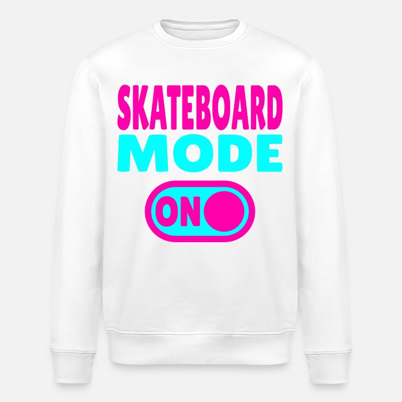 Skateboard Fashion ON - Stanley/Stella ROLLER Unisex Organic Sweatshirt - white