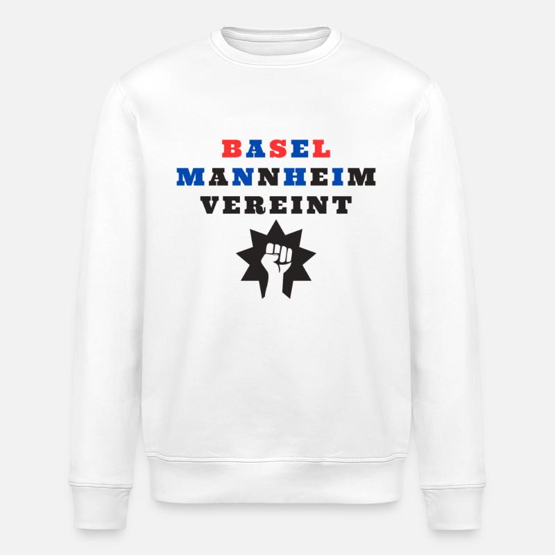 Basel und Mannheim vereint - Stanley/Stella Unisex Bio-Sweatshirt ROLLER - Weiß
