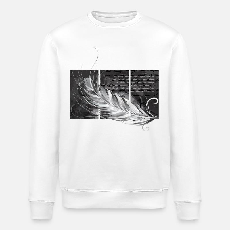 Plume Triptyque - Sweat bio ROLLER Stanley/Stella Unisexe - blanc