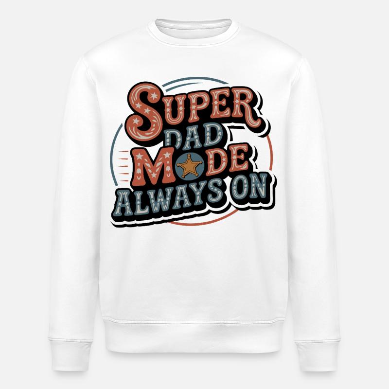 Superdad Modus Immer An - Stanley/Stella Unisex Bio-Sweatshirt ROLLER - Weiß