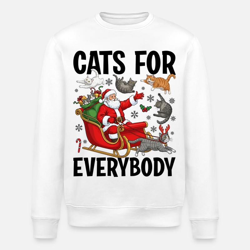 Cats For Everybody - Stanley/Stella Unisex Bio-Sweatshirt ROLLER - Weiß