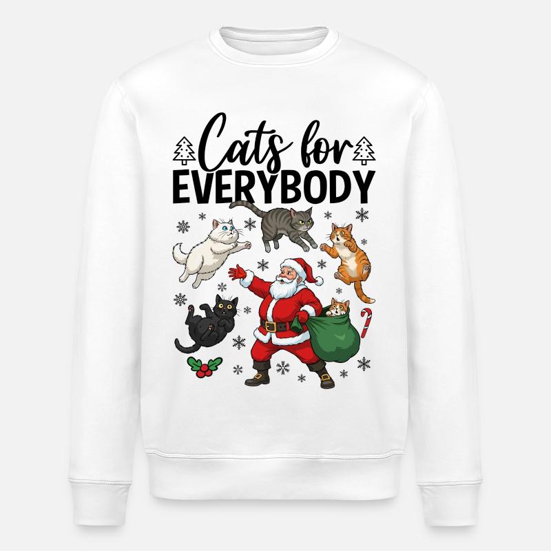 Cats For Everybody - Stanley/Stella Unisex Bio-Sweatshirt ROLLER - Weiß