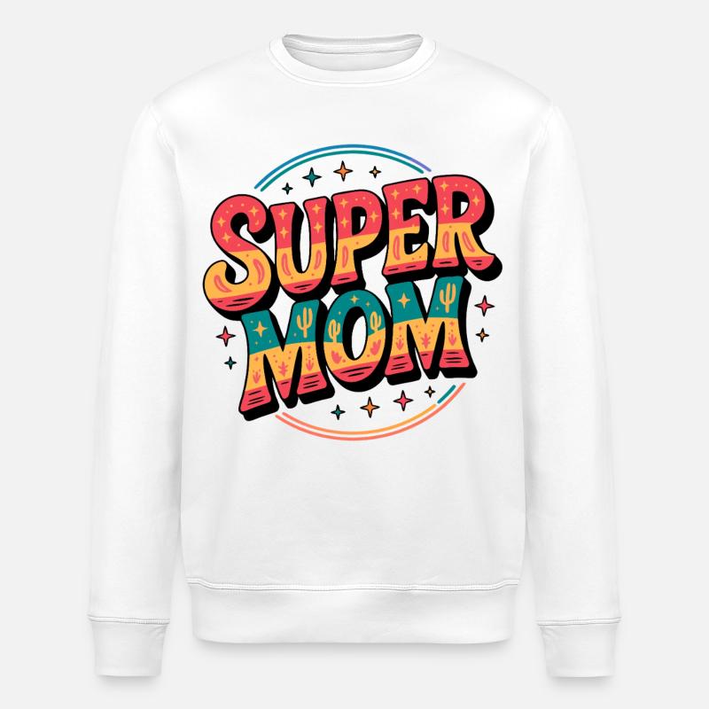 Super Mama - Stanley/Stella Unisex Bio-Sweatshirt ROLLER - Weiß